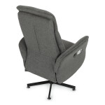 Polohovací křeslo, elektrické zabudované ovládání, šedá, látka, TV-C5479 GREY2