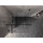 MEXEN/S - Lunar T sprchový kout dveře křídlové levá 90 x 90, transparent, černá 834T-090-090-70-00-L