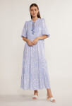 Monnari Midi šaty Vzorované šaty ležérním střihem Multi Blue