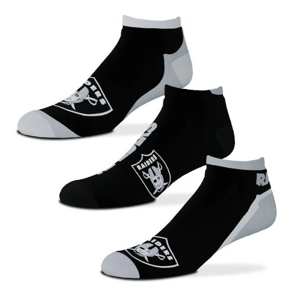 For Bare Feet Pánské ponožky Las Vegas Raiders NFL No Show 3er-Pack