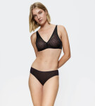 TRIUMPH SIGNATURE SHEER - Tai kalhotky s neviditelným střihem a jemnou krajkou Triumph BLACK 40