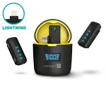 CONNECT IT ClipMic Pro Lightning Sada 2 ks bezdrátových mikrofonů s Lightning přijímačem černá / dosah 20 m / výdrž 5 h (CMI-1021-BK)