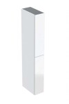 GEBERIT - Vysoká skříňka 180x24x48 cm, 2 zásuvky, sklo/bílá 503.011.01.2