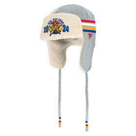 Fanatics Pánská zimní čepice 2024 NHL All-Star Game Trapper Knit Gray/Cream