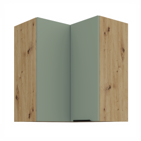 Horní rohová skříňka Aria 60x60 GN-72 2F (90°) Barva korpusu: Dub artisan, Barva dvířek: SA - Aquamarine AFM