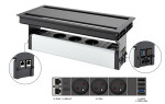 Versalogic VersaFlap dual 2.0 elektrická zásuvka 3x 230V FR RJ45 HDMI USB A/C + data, černá (497060)