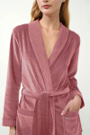 Dámský sametový župan 21143 Pudr růžová - Vamp pudrovo-růžová M
