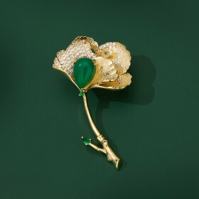 Květinová brož se zirkony Eduarda, Zlatá