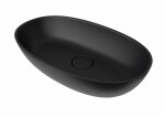 Umyvadlo na desku SAT Aula 60x36 cm černá mat bez otvoru pro baterii, bez přepadu SATAU6036C SATAU6036C
