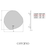 CERANO - Koupelnové LED zrcadlo Granio - Ø 60 CER-665995