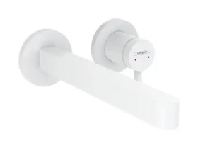 Hansgrohe Finoris - Umyvadlová baterie pod omítku | 2-otvorová instalace | EcoSmart | matná bílá (76050700)