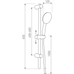 KERRA - Sprchový set Zoya BL/G (černozlatý) 5907548116130