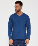 Pyžamo Cornette 122/210 Victor long/r M-2XL pánské tmavě modrá XXL