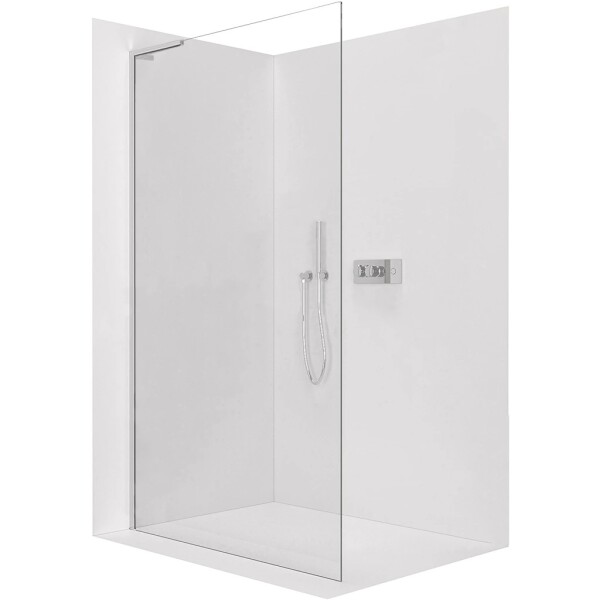 CERANO Sprchová zástěna Walk-in Onyx L-levá vzpěra - 10 mm - chrom, transparentní sklo - 130x200 cm