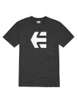 Etnies Icon black/white pánské tričko krátkým rukávem
