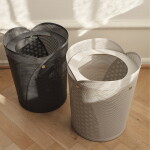 GEJST Designový koš na papír Oya Warm Grey 20 l, béžová barva, šedá barva, kov