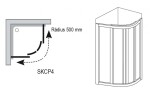 RAVAK - Supernova Čtvrtkruhový sprchový kout čtyřdílný SKCP4-80 Sabina, 78-80 cm, bílá/Pearl 31144V10011