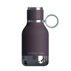 Asobu Dog Bowl Bottle Burgundy 0.975 L / Láhev s miskou pro psa / chladný až 24 hodin / nerezová ocel (SDB1 Burgundy)