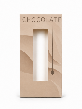Cake star Krabička na čokoládu s okénkem Chocolate Latte 16,5 × 8,5 × 1,7 cm