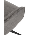 Židle jídelní, taštičkové pružiny v sedáku, 180° otočný mechanismus, šedá voděodolná látka, černý kov