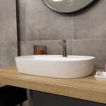 Mereo Umyvadlo na desku bez přepadu, Lota, 610x400x120 mm, keramické UC614012O