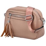 Trendy dámská koženková crossbody kabelka Herbiana, růžová