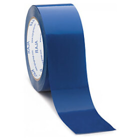 6 x Tichá lepicí PVC páska 50mm, návin 66m, modrá, tloušťka 35µm | RAJA