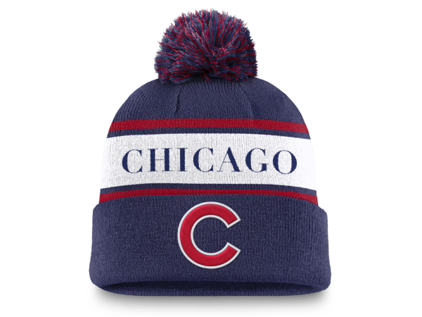 Nike Pánská zimní čepice Chicago Cubs MLB Peak Standard Cuff Pom Beanie