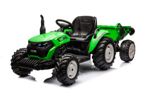 Mamido Elektrický traktor s přívěsem pro děti HC-306 24V světle zelený