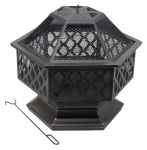 Cattara HEXAGON copper patina / Ohniště / Ocel / 60,5 x 70 x 62,5 cm / S poklopem proti jiskrám (13008)