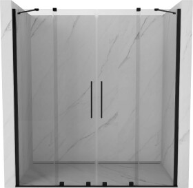 MEXEN/S - Velar Duo posuvné sprchové dveře 180, transparent, czarne 871-180-000-02-70
