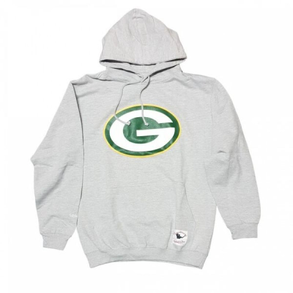 Mitchell Ness Team Logo Hoody Green Bay Pacers HDSSINTL1052-GBPGREY mikina pánské