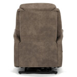 Polohovací křeslo, elektrické zabudované ovládání, hnědá, látka vintage, TV-Q8575 BR3