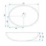 REA - Umyvadlo na desku DELLA černá matná REA-U0274