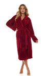 Dámský župan 2413 Camelia wine extra plus - L&L bordó 4XL