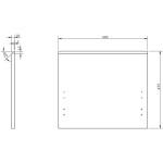MEXEN/S - Orio koupelnová skříňka pod umyvadlo 50 cm s deskou, 1 šuplík, bílá lesk 91A10-05047-1-BFC00