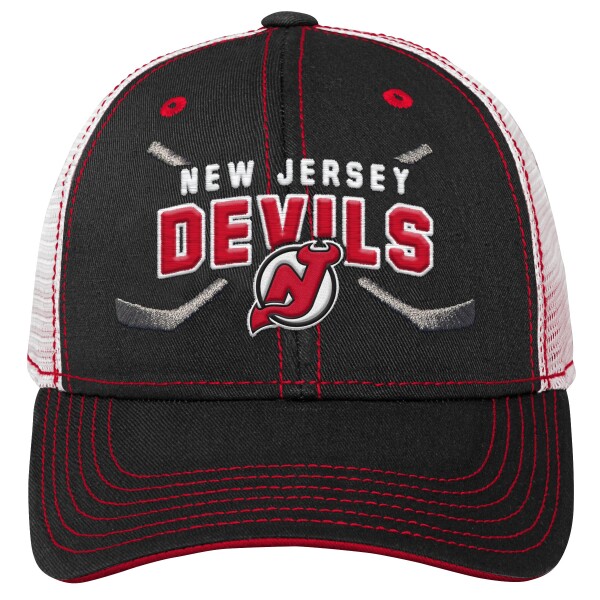 Outerstuff Dětská kšiltovka New Jersey Devils NHL Lockup Meshback Adjustable