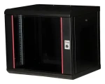 Equip 19" nástěnný rozvaděč 9U 600x450mm černá / Nástěnný rozvaděč / skleněné dveře / uzamykatelný (EPM-09-6045-B-CBAA)