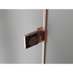 MEXEN/S - Lunar-B sprchové dveře křídlové pravé 120, transparent, růžové zlato 832S-120-050-60-00-P