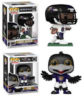 Funko Figurka POP! Lamar Jackson #8 & Poe Baltimore Ravens NFL Combo