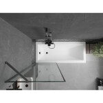 MEXEN/S - Next vanová zástěna FIX 70 x 150, černá vzor, grafit metal 895-070-000-00-70-95