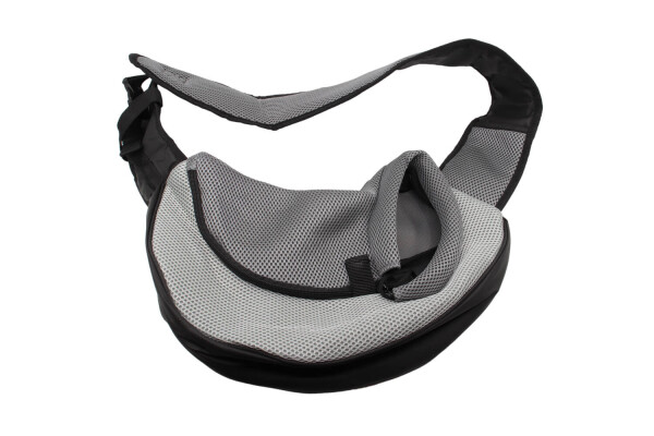 Travel taška pro psa přes rameno Barva: Šedá, Dle váhy psa: do 3,5 kg 38 x 22 cm, 42 x 26 cm