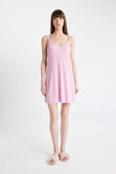 DEFACTO Fall in Love V-Neck Strap Nightgown