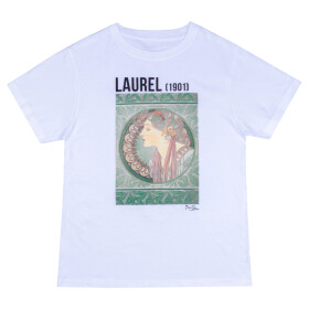 Tričko Alfons Mucha - Laurel bílé XS