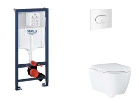 GROHE - Rapid SL Set předstěnové instalace, klozetu, sedátka SoftClose a tlačítka Arena Cosmopolitan, alpská bílá SANI11BB3132