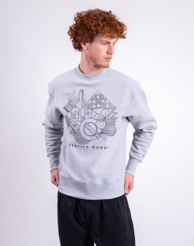 Service Works Frequent Flyer Crewneck HEATHER GREY M