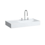 Laufen - Kartell Umyvadlo 90x46 cm, se 3 otvory pro baterii, SaphirKeramik, s LCC, bílá H8103394001581