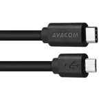 AVACOM USB Type-C - Micro USB černá / Datový a nabíjecí kabel / 100 cm (DCUS-TPMI-P10K)