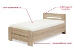 Nábytek Mikulík Zvýšené jednolůžko BÁRA s úložným prostorem - Bílá struktura