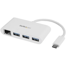 StarTech USB-A Hub 3 porty bílá / 3x USB-A / 1x RJ-45 (HB30C3A1GEA)